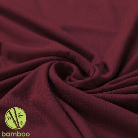 Bamboo Jersey Fabric Bordeaux - (Jersey Fabrics)