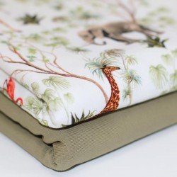 Jersey Katoen Digitale Print - Jungle Dieren Jersey Katoen Digitale Print - Jungle Dieren