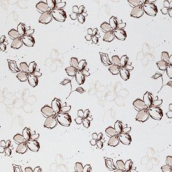 Jersey Cotton Fabric Digital Print - Doodle Flower