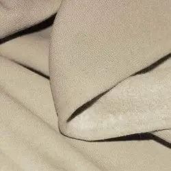 Tessuto Felpa Cotone Beige Scuro
