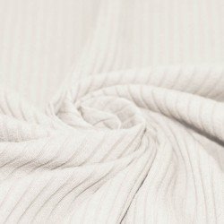 Wide Drop Needle Rib Fabric Ecru