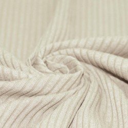 Wide Drop Needle Rib Fabric Natural Beige 