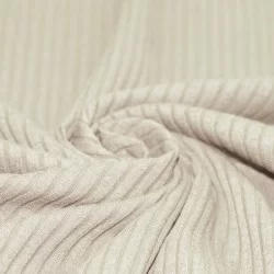 Bredriflet Rib Jersey Strikstof Naturel Beige