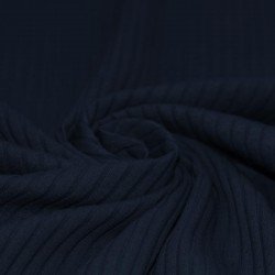 Wide Drop Needle Rib Fabric Navy