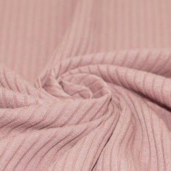 Wide Drop Needle Rib Fabric Nude Pink