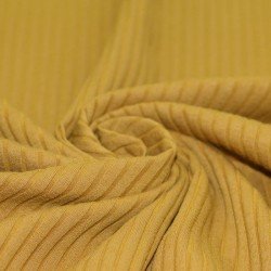 Wide Drop Needle Rib Fabric Ocher