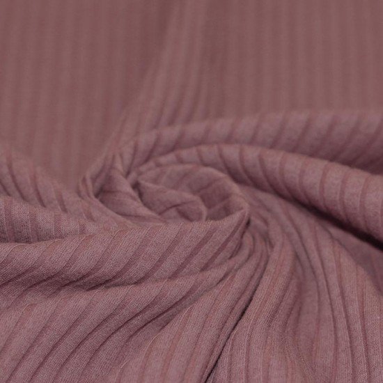 Tessuto Jersey Di Cotone a Coste Grande Mauve Antico - (Jersey Tessuti)