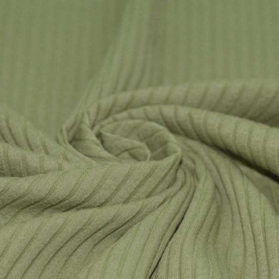 Wide Drop Needle Rib Fabric Olive