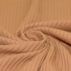 Wide Drop Needle Rib Fabric Peach