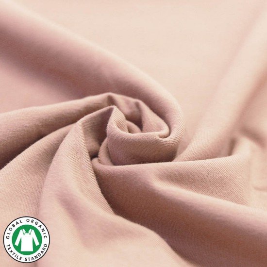 Tessuto Bio Jersey Di Cotone Organico (Gots) Nude Rosa - (Jersey Tessuti)