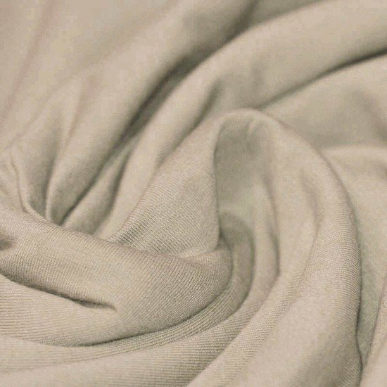 Tissu Coton Jersey Beige Foncé - (Tissu Jersey Coton)