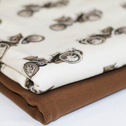 Jersey Katoen Digitale Print - Oldtimer Auto Licht Beige Jersey Katoen Digitale Print - Oldtimer Auto Licht Beige