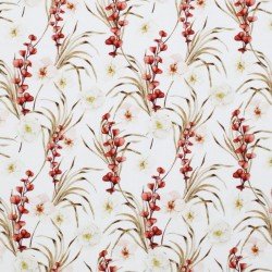 Cotton Poplin Digital Print - Orchid And Eucalyptus 