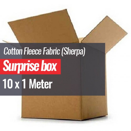 Fleece Katoen Stof (Sherpa) Surprise Box 10 x 1 Meter - (Stoffen Outlet)