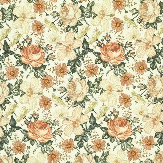 Jersey Coton Impression Numérique - Jardin Anglais Crème Jersey Coton Impression Numérique - Jardin Anglais - (Jersey Coton Impression Numérique)