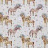 Jersey Cotton Fabric Digital Print - Ponies 
