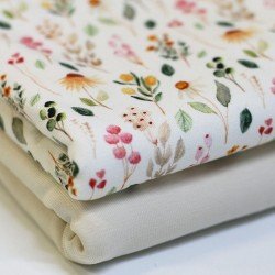 Jersey Katoen Digitale Print - Naturel Lente Bloem Jersey Katoen Digitale Print - Naturel Lente Bloem