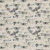 Jersey Cotton Fabric Digital Print - Airplane Sketch Beige