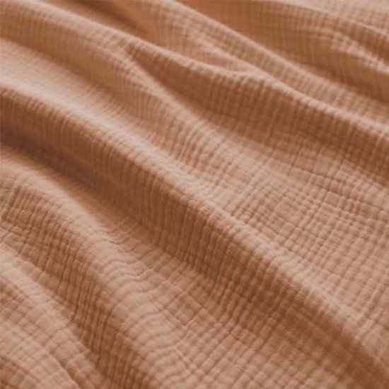 Tissu Gaze De Coton Épais (Triple Layer) Pêche - (Tissus Deco)