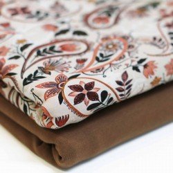 Jersey Cotton Fabric Digital Print - Paisley Flower