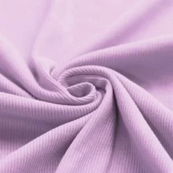 Rib Jersey Stof Pastel Lila
