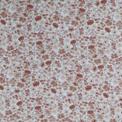 Waffelstrick Jersey Stoff - Blühende Wiese Pfirsich Waffelstrick Jersey Stoff - Blühende Wiese Pfirsich