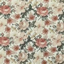 Waffelstrick Jersey Stoff - Englischer Garten Creme Waffelstrick Jersey Stoff - Englischer Garten Creme