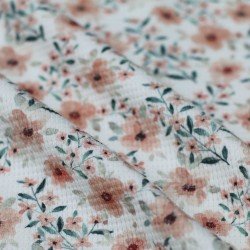 Waffle Knit Jersey Fabric - Quince Spring Bloom