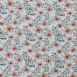 Waffelstrick Jersey Stoff - Quitte Frühlingsblüte Waffelstrick Jersey Stoff - Quitte Frühlingsblüte