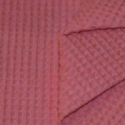 Waffle Pique Fabric Raspberry 