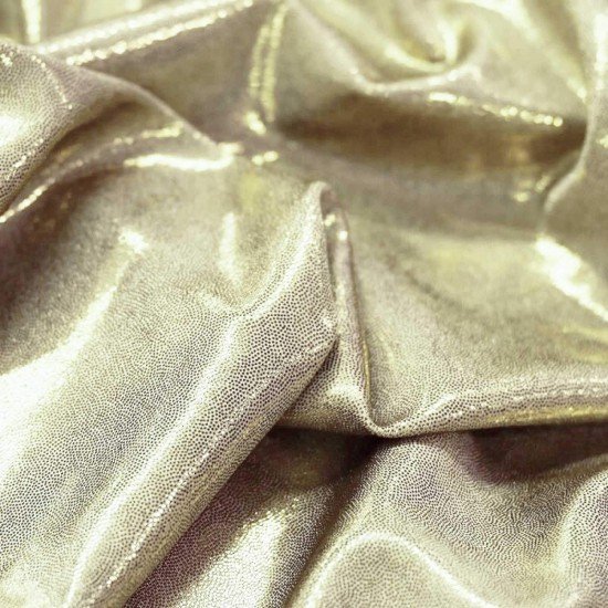 Hologramm Lycra Stoff Mystic Hellbeige - (Hologramm Stoffe)
