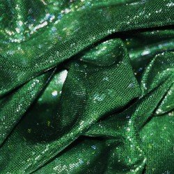 Hologram Fabric Leaf Dark Green