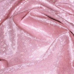 Hologram Fabric Leaf Light Pink