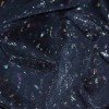 Hologram Fabric Leaf Navy