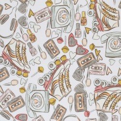 Jersey Cotton Fabric Digital Print - Hipster Rolskates