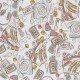 Jersey Di Cotone Stampa Digitale - Pattini a Rotelle Hipster Jersey Di Cotone Stampa Digitale - Pattini a Rotelle Hipster - (Jersey Di Cotone Digitale Stampata)