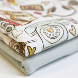 Jersey Katoen Digitale Print - Hipster Rolschaatsen Jersey Katoen Digitale Print - Hipster Rolschaatsen