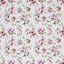 Jersey Cotton Fabric Digital Print - Peony Flowers