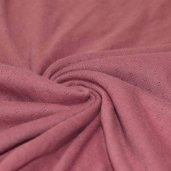 Pointelle Cotton Jersey Fabric (Mini) Raspberry 