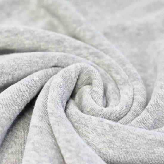Tissu Jersey Éponge Gris Clair Melange - (Tissu Jersey Éponge)