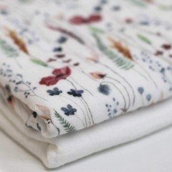 Baumwoll Musselin Stoff Digital - Feldmohn Baumwoll Musselin Stoff Digital - Feldmohn