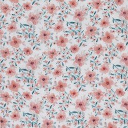 Double Gauze Fabric Digital Print - Quince Spring Bloom