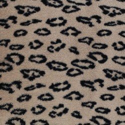 Leopard Teddy Fabric Dark Beige