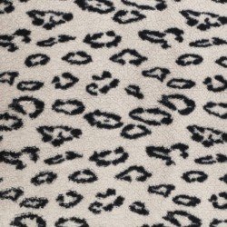 Leopard Teddy Fabric Light Beige