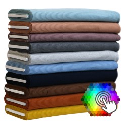 Wide Drop Needle Rib Fabric 10 Colors 6 Meter Package
