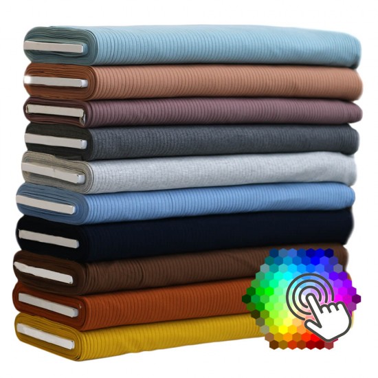 Breitcord Rib Jersey Stoff 10 Farben 6 Meter Paket Breitcord Rib Jersey Stoff 10 Farben 6 Meter Paket