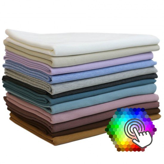 Ottoman Rib Jersey Stoff 12 Farben 1 Meter Paket Ottoman Rib Jersey Stoff 12 Farben 1 Meter Paket - (Jersey-Stoffe)