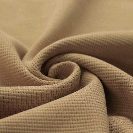 Tessuto Jersey Di Waffle Piqué Cacao - (Jersey Tessuti)