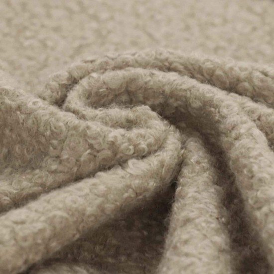 Tissu Lainages Bouclé Beige Foncé - (Tissu Bouclé)