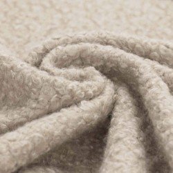 Boucle Fabric Curly Light Beige